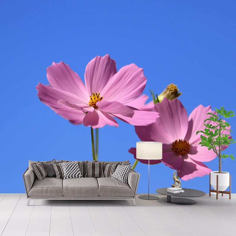 Minimalist Flower Wall Covering for Sleeping Room, Custom Size Available