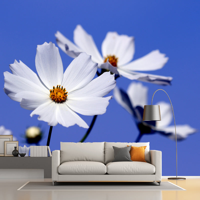 Minimalist Flower Wall Covering for Sleeping Room, Custom Size Available