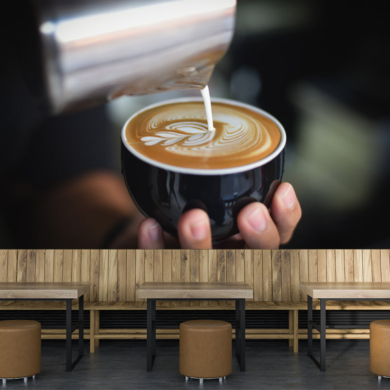 Good Smelling Coffee Wall Covering for Coffee Shop, Custom Size Available