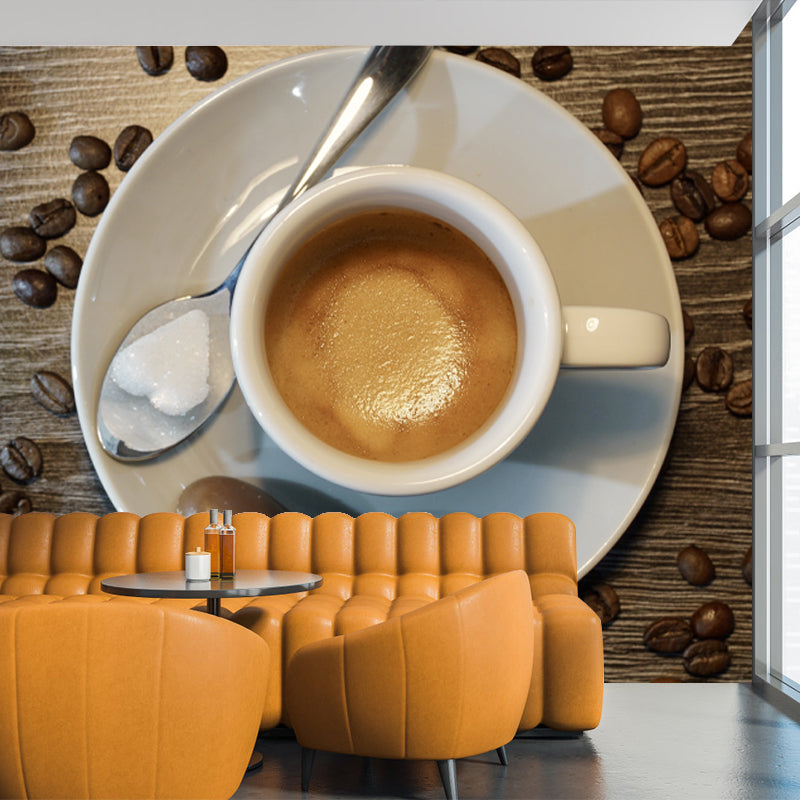 Good Smelling Coffee Wall Covering for Coffee Shop, Custom Size Available