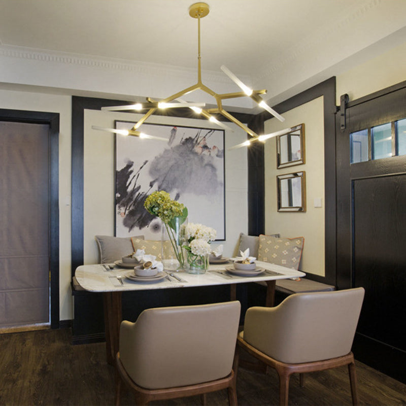 Multi Lights Aluminum Chandelier Light Fixtures Modern Style Branch Pendant Lights