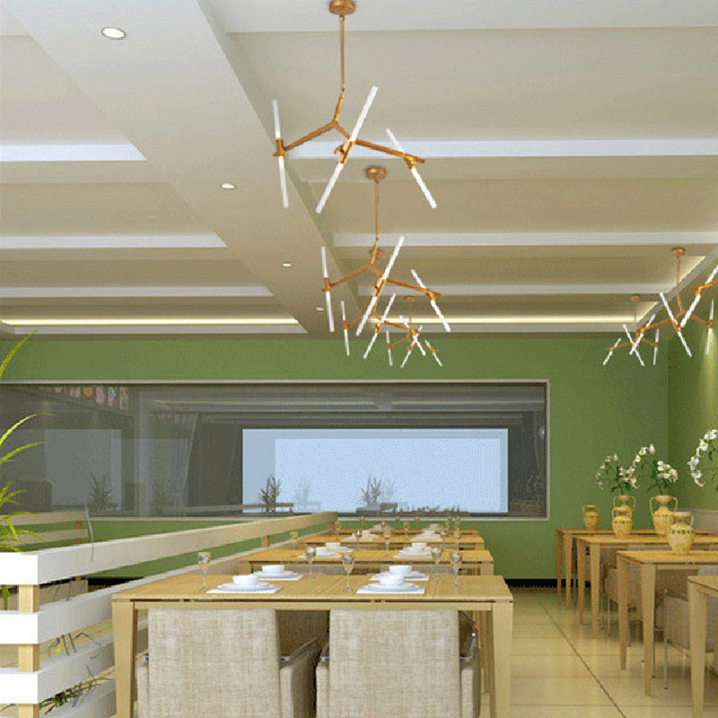Multi Lights Aluminum Chandelier Light Fixtures Modern Style Branch Pendant Lights