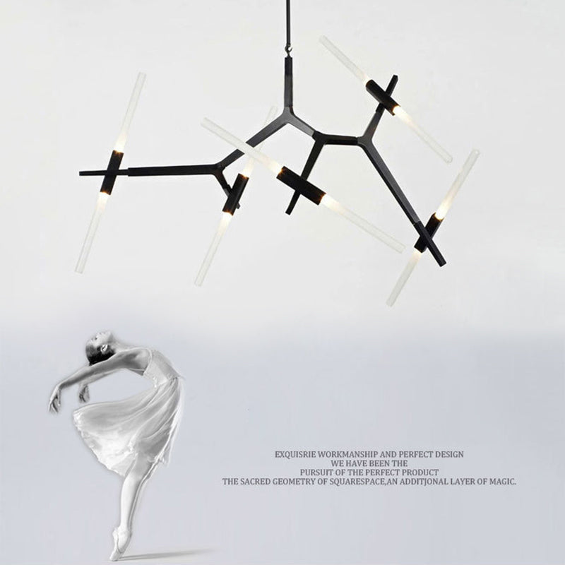Multi Lights Aluminum Chandelier Light Fixtures Modern Style Branch Pendant Lights