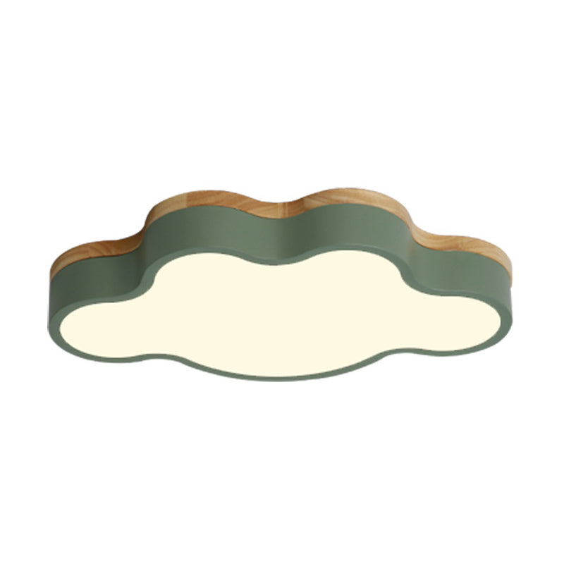 Lámpara de techo de macarrón de hierro forjado, montaje empotrado LED de nube acrílica, estilo nórdico moderno, para dormitorio