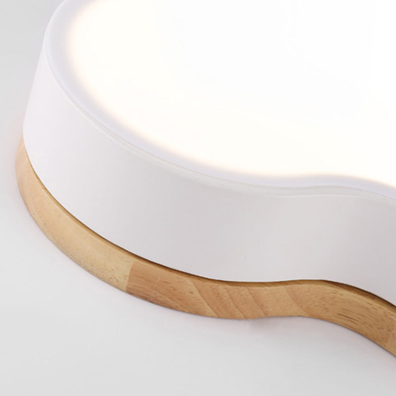 Lámpara de techo de macarrón de hierro forjado, montaje empotrado LED de nube acrílica, estilo nórdico moderno, para dormitorio