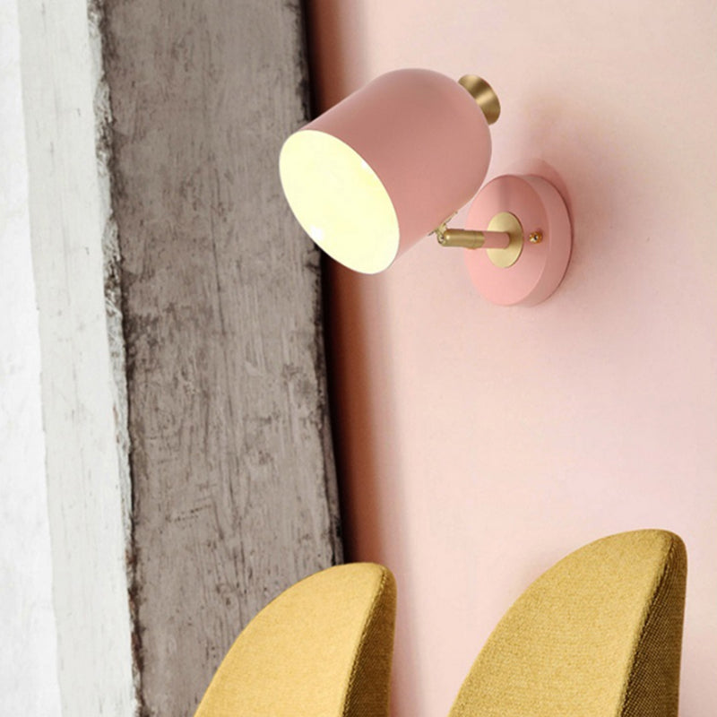 Luci da parete moderna a parete a cupola allungata 1 metallo 1 luci da parete leggera