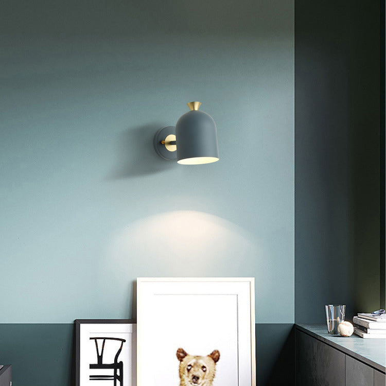 Luci da parete moderna a parete a cupola allungata 1 metallo 1 luci da parete leggera