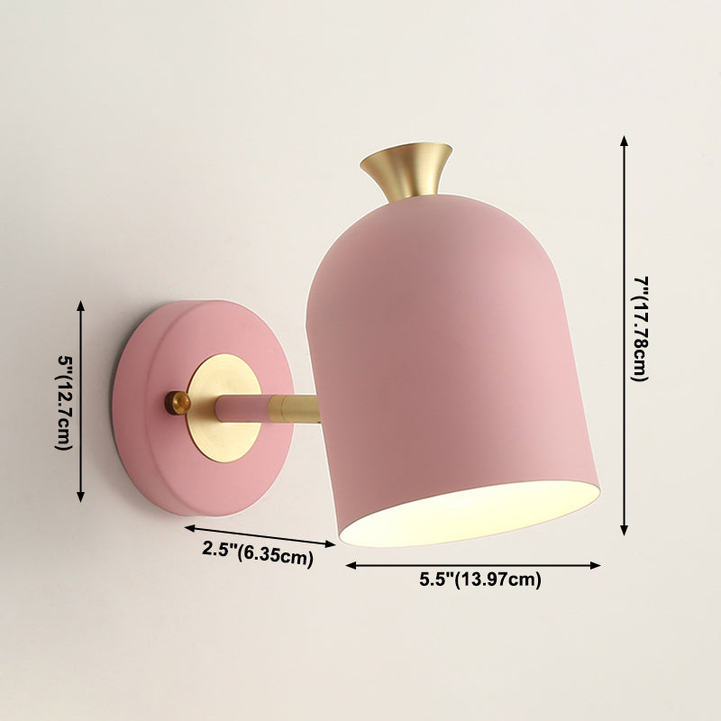 Luci da parete moderna a parete a cupola allungata 1 metallo 1 luci da parete leggera