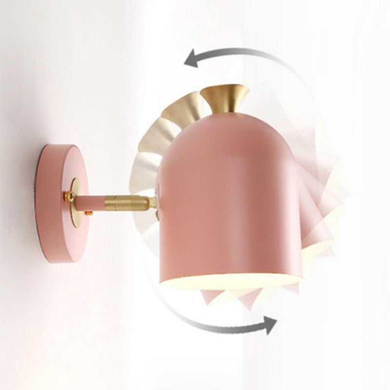 Luci da parete moderna a parete a cupola allungata 1 metallo 1 luci da parete leggera