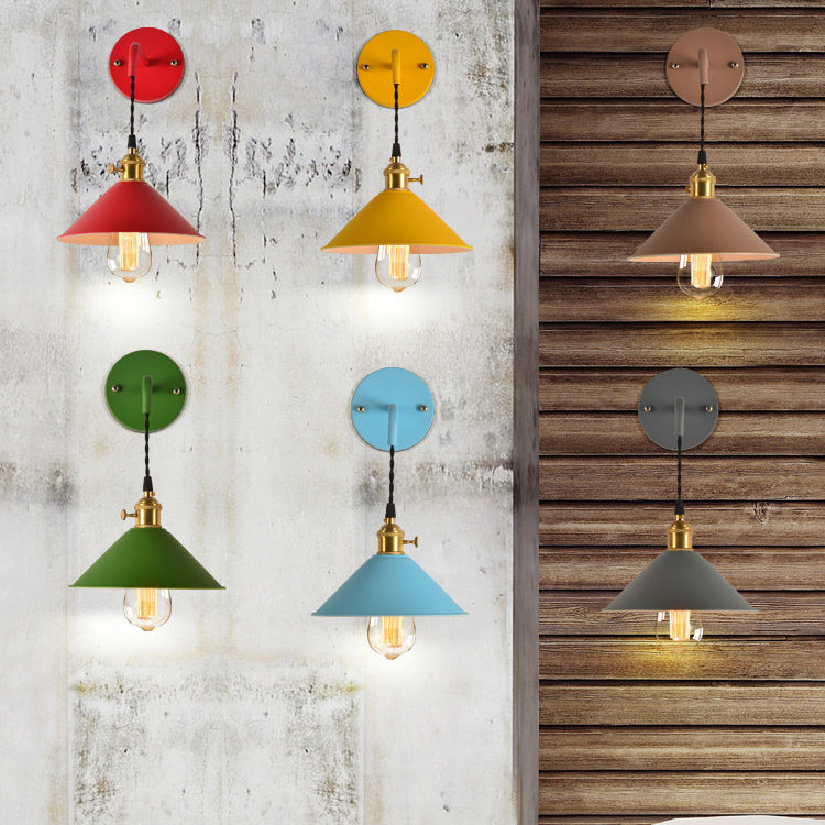 1 Light Tapered Wall Sconce Lights Modern Wall Lamp Metal Sconce Lights