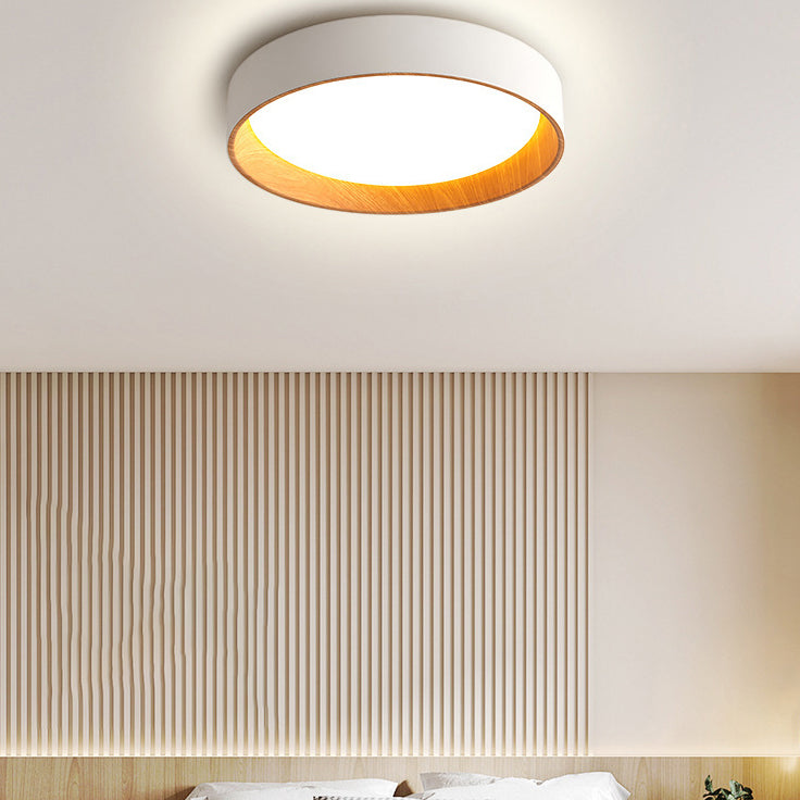 Acrylic White LED Flush Mount in Modern Concise Style Wrought Iron Circular Ceiling Fixture