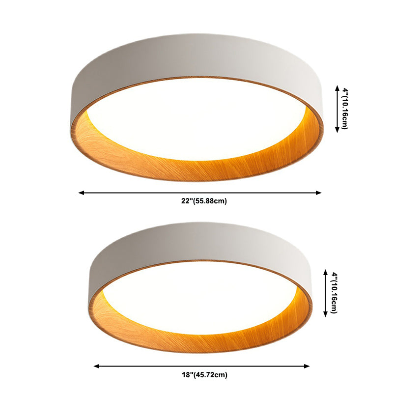 Acrylic White LED Flush Mount in Modern Concise Style Wrought Iron Circular Ceiling Fixture