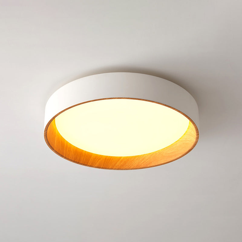 Acrylic White LED Flush Mount in Modern Concise Style Wrought Iron Circular Ceiling Fixture