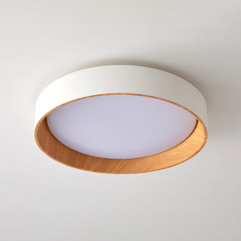 Acrylic White LED Flush Mount in Modern Concise Style Wrought Iron Circular Ceiling Fixture