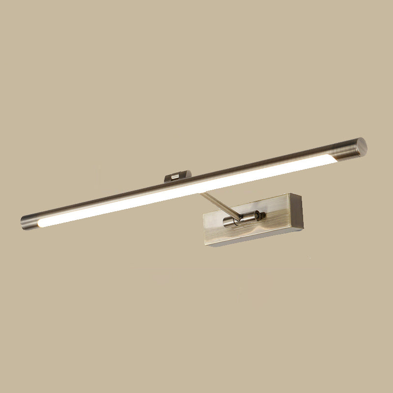 Luci da parete del braccio altalena da sfumatura lineare in metallo moderno 1 appuntamento montata a parete a testa in nichel sconce