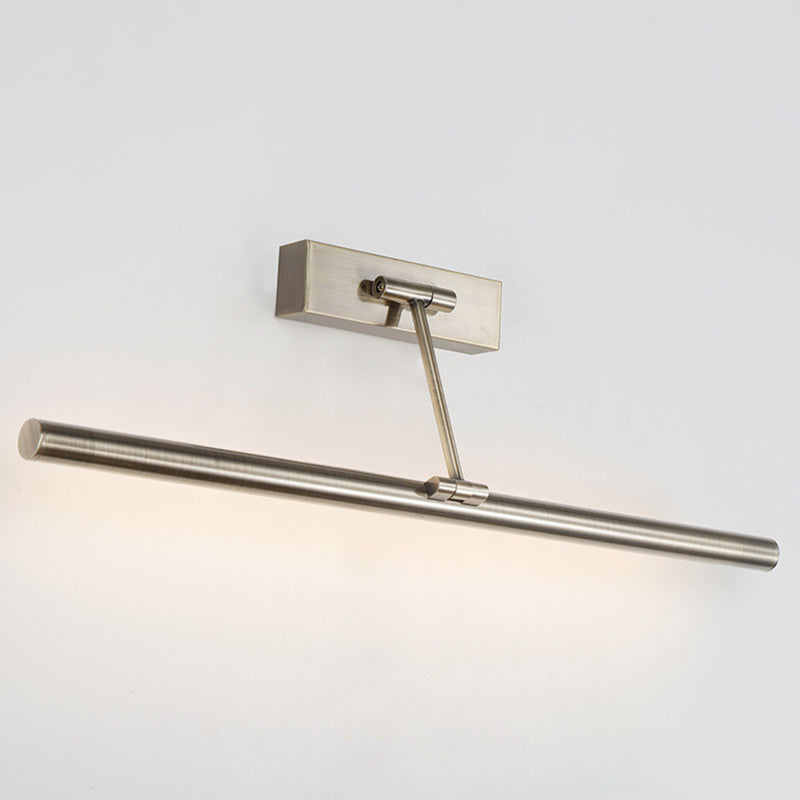 Metal linear Shade Swing Arm Wall Lights Modern 1 Head Wall Mount Fixture in Nickel Sconce