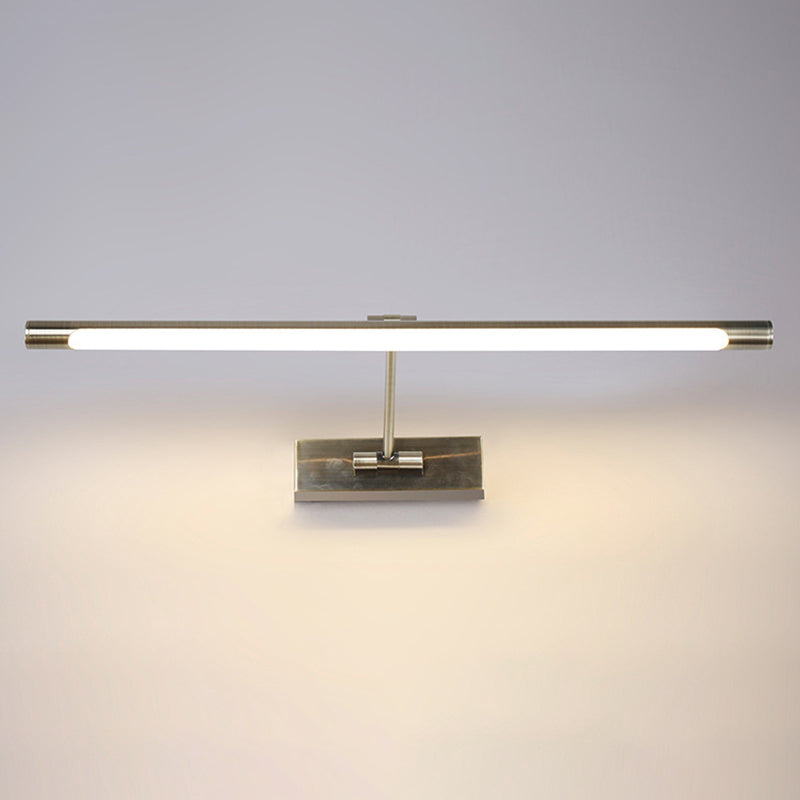 Metal linear Shade Swing Arm Wall Lights Modern 1 Head Wall Mount Fixture in Nickel Sconce