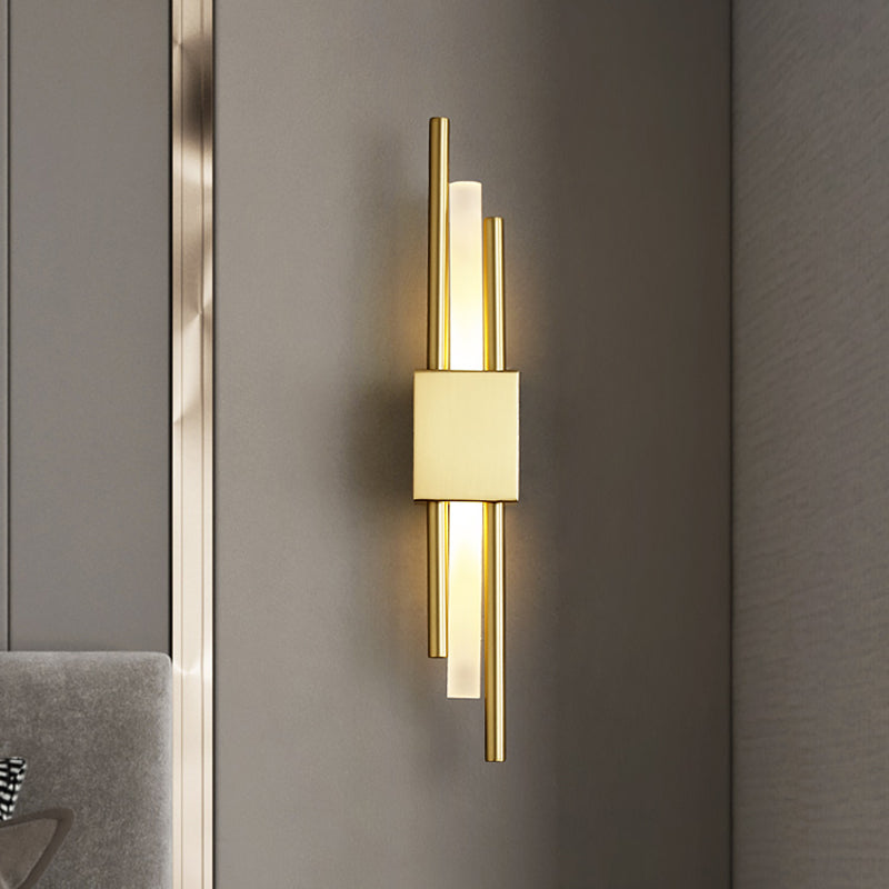 Post-Modern Simple Fashion Style Linear Shade Wall Sconce Metal 1 Light Sconces