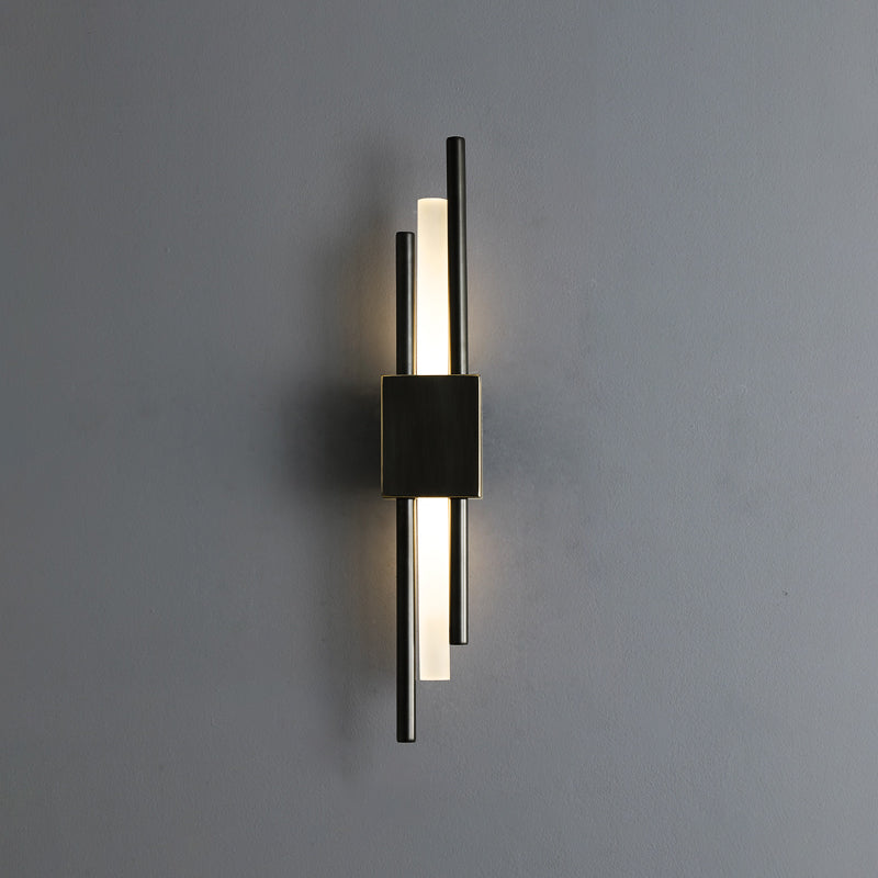 Post-Modern Simple Fashion Style Linear Shade Wall Sconce Metal 1 Light Sconces