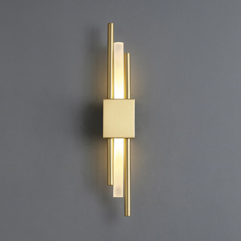 Post-Modern Simple Fashion Style Linear Shade Wall Sconce Metal 1 Light Sconces