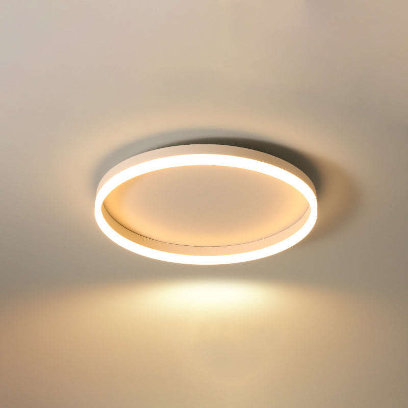 Acrylic Circular LED Ceiling Light in Modern Creative Style Wrought Iron Flush Mount for Bedroom