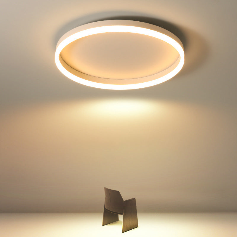 Acrylic Circular LED Ceiling Light in Modern Creative Style Wrought Iron Flush Mount for Bedroom