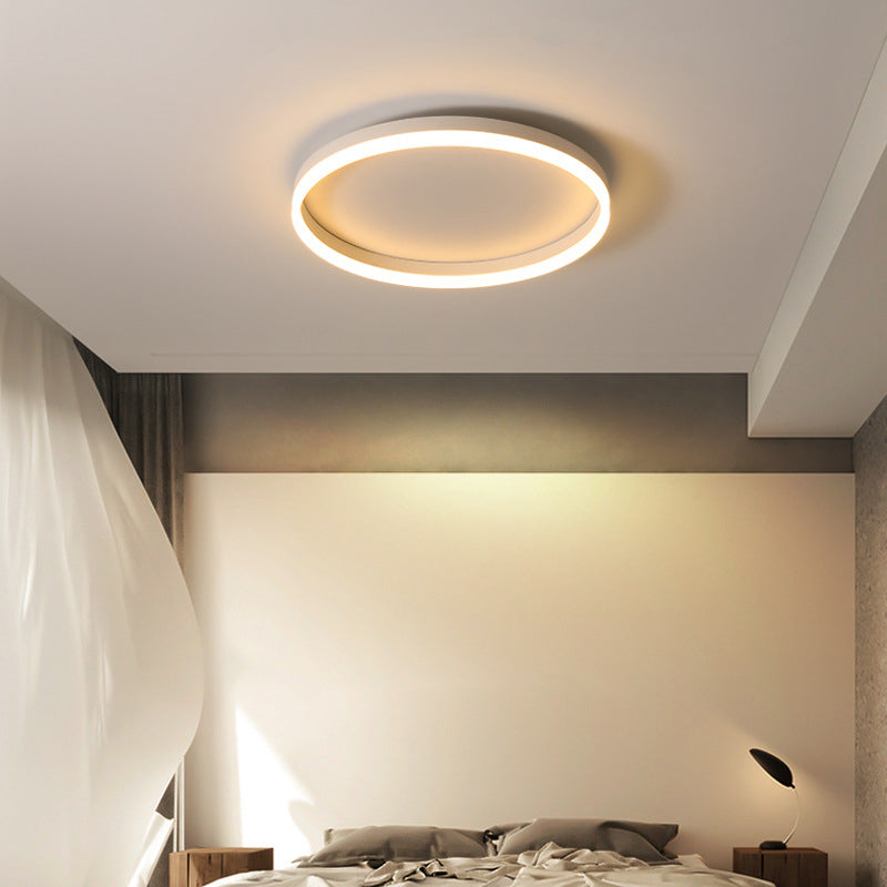 Acrylic Circular LED Ceiling Light in Modern Creative Style Wrought Iron Flush Mount for Bedroom