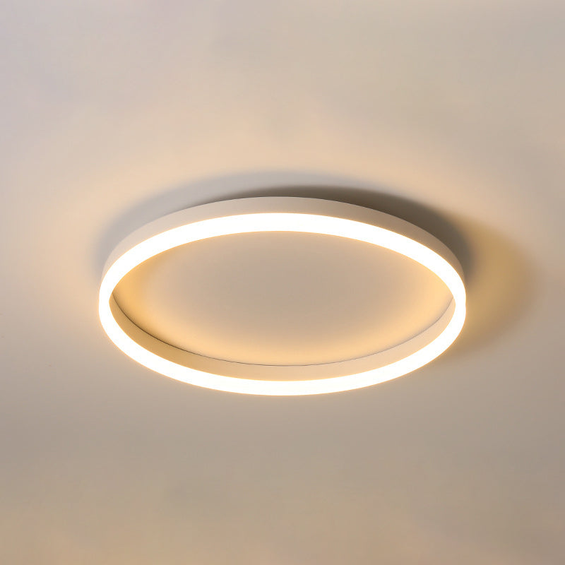 Acrylic Circular LED Ceiling Light in Modern Creative Style Wrought Iron Flush Mount for Bedroom