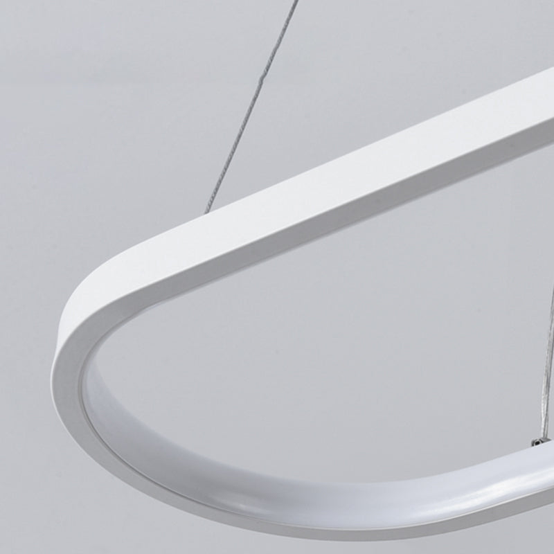 Araña de araña geométrica moderna lámpara de araña de metal de araña de metal