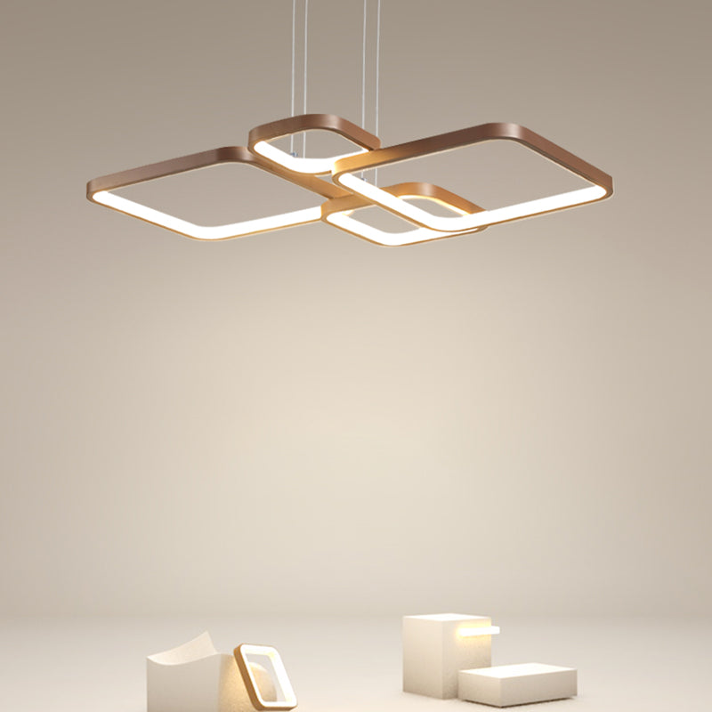 Multiple Squares Chandelier Lighting Fixtures Modern Chandeliers For Dining Room