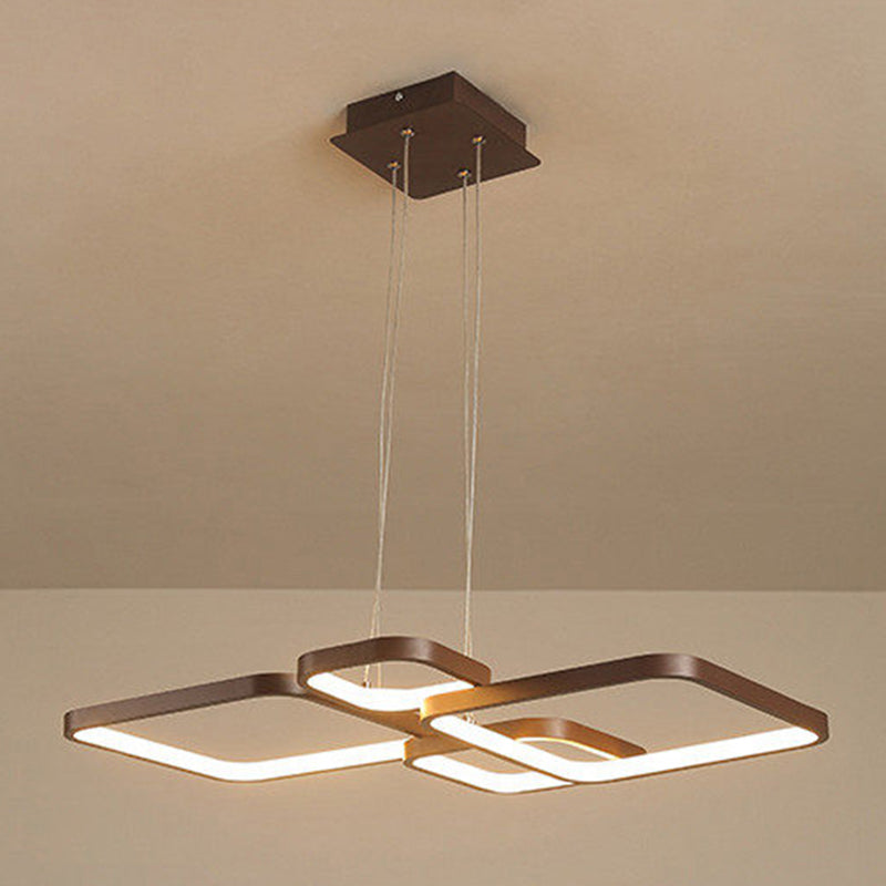 Multiple Squares Chandelier Lighting Fixtures Modern Chandeliers For Dining Room