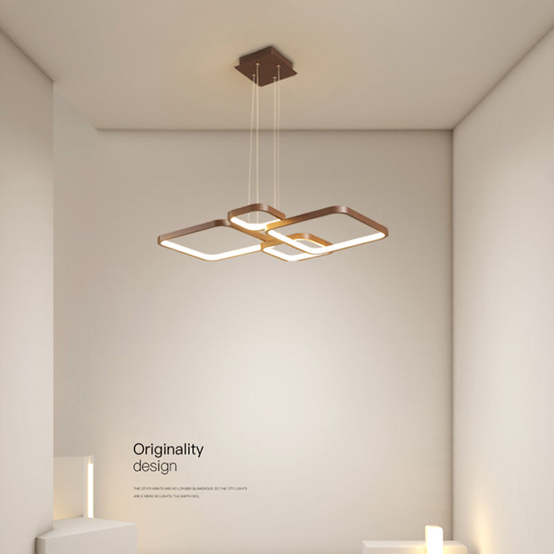 Multiple Squares Chandelier Lighting Fixtures Modern Chandeliers For Dining Room