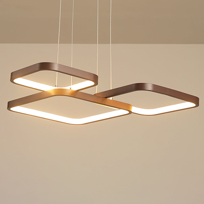 Multiple Squares Chandelier Lighting Fixtures Modern Chandeliers For Dining Room