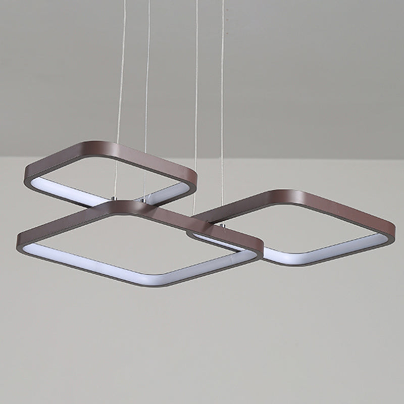 Multiple Squares Chandelier Lighting Fixtures Modern Chandeliers For Dining Room