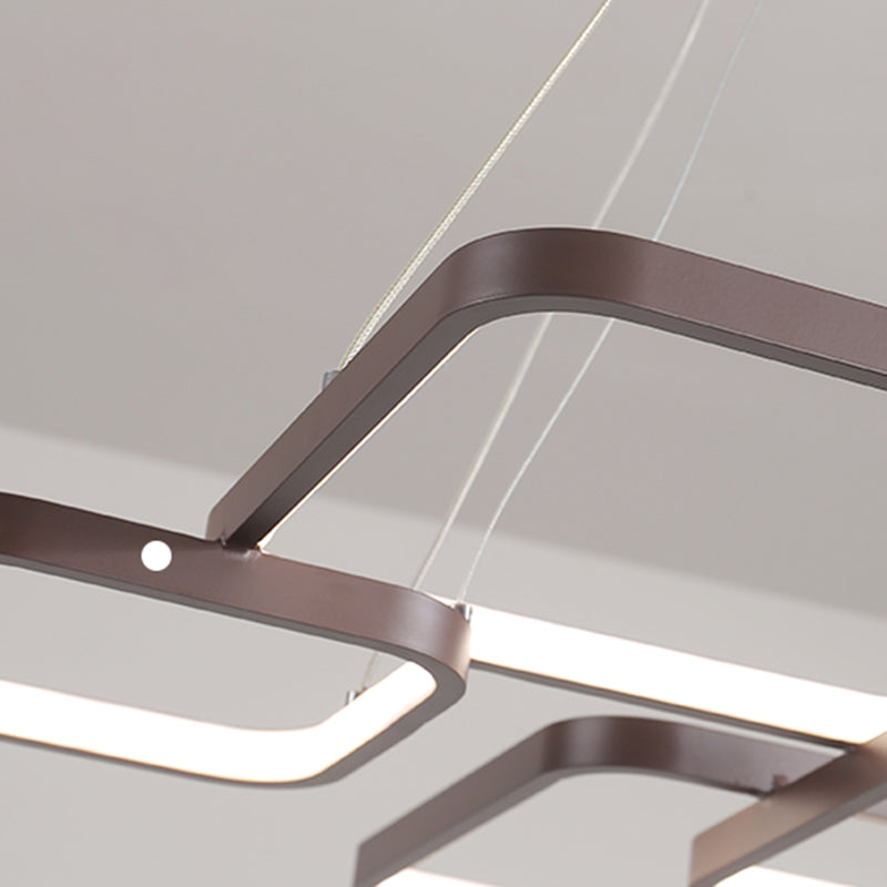 Multiple Squares Chandelier Lighting Fixtures Modern Chandeliers For Dining Room