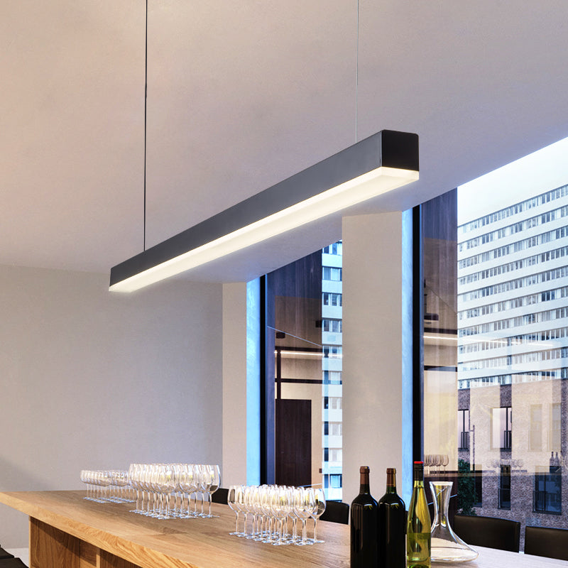 Simple Modern Style LED Hanging Island Pendant Light for Dining Room Office