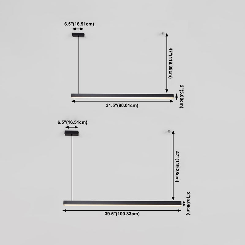 Simple Modern Style LED Hanging Island Pendant Light for Dining Room Office