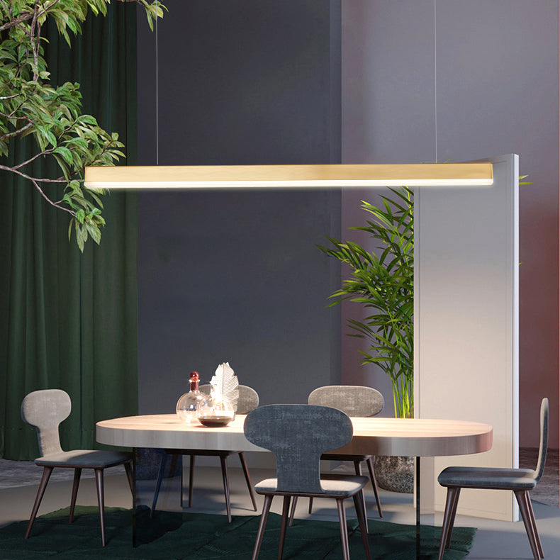 Simple Modern Style LED Hanging Island Pendant Light for Dining Room Office