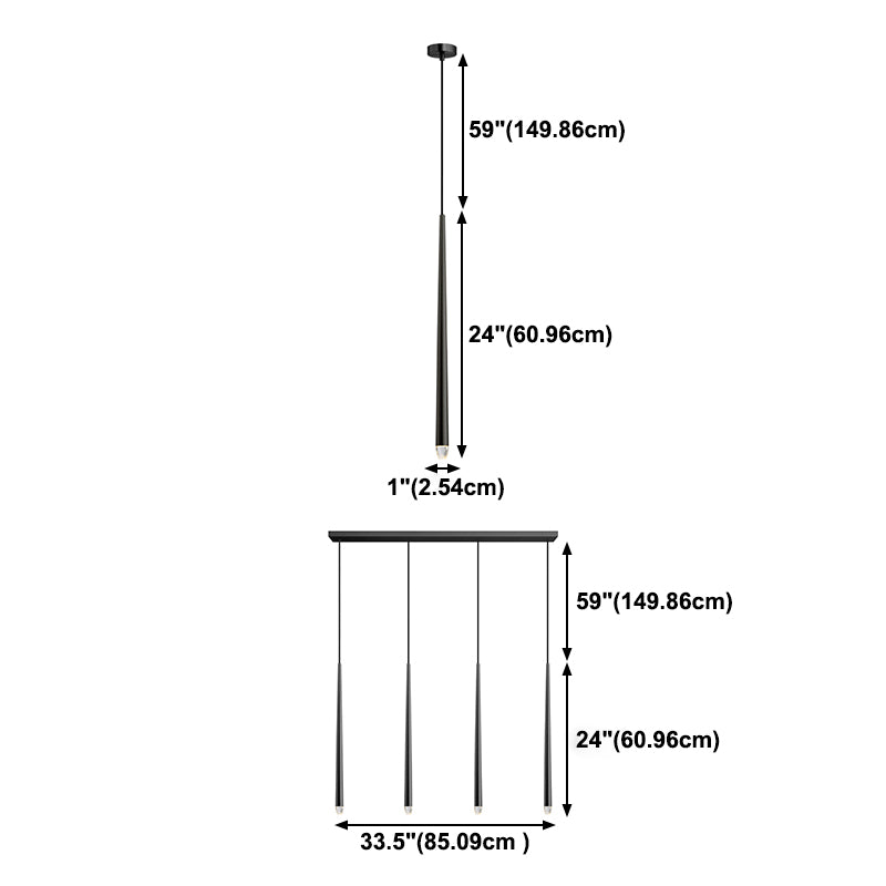 Linearer Kronleuchterleuchter Lichter moderne Anhängerbeleuchtung für die Kücheninsel