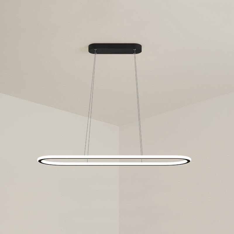 Simple Modern Nordic Style LED Hanging Island Pendant Light for Dining Room Office