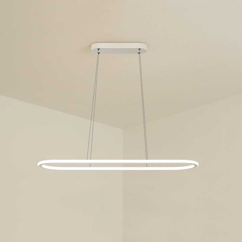 Simple Modern Nordic Style LED Hanging Island Pendant Light for Dining Room Office