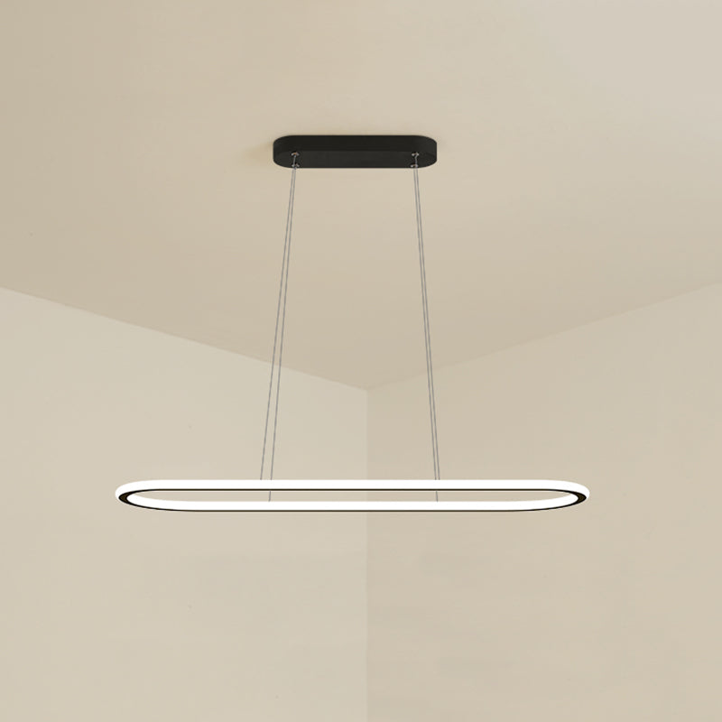 Simple Modern Nordic Style LED Hanging Island Pendant Light for Dining Room Office