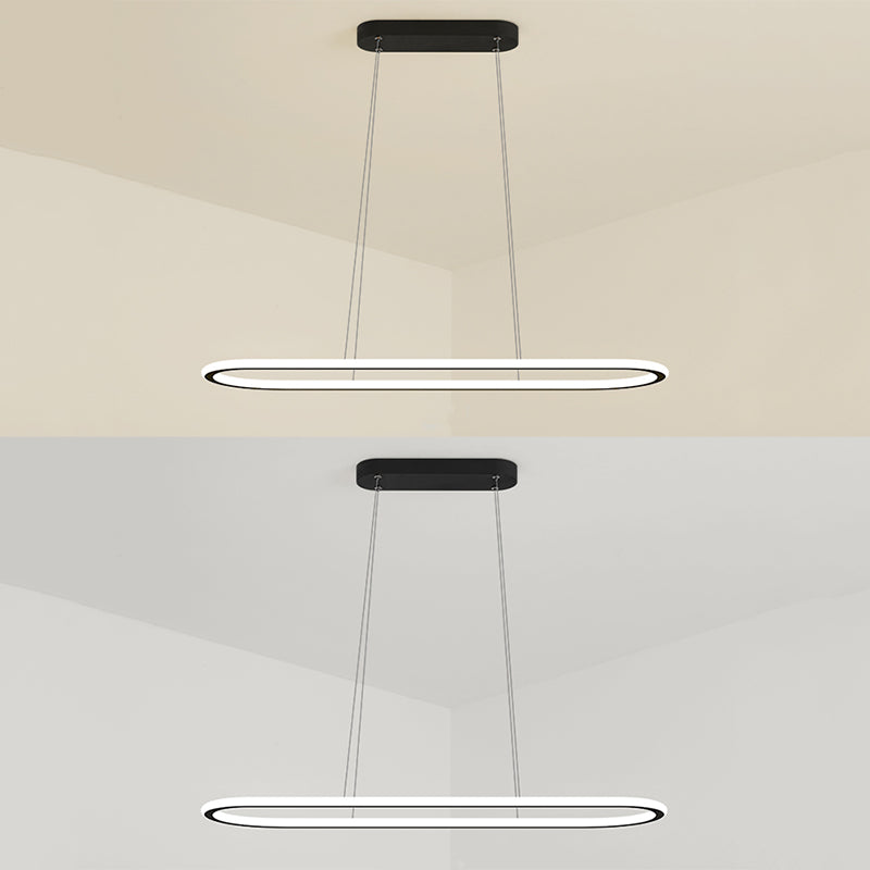 Simple Modern Nordic Style LED Hanging Island Pendant Light for Dining Room Office