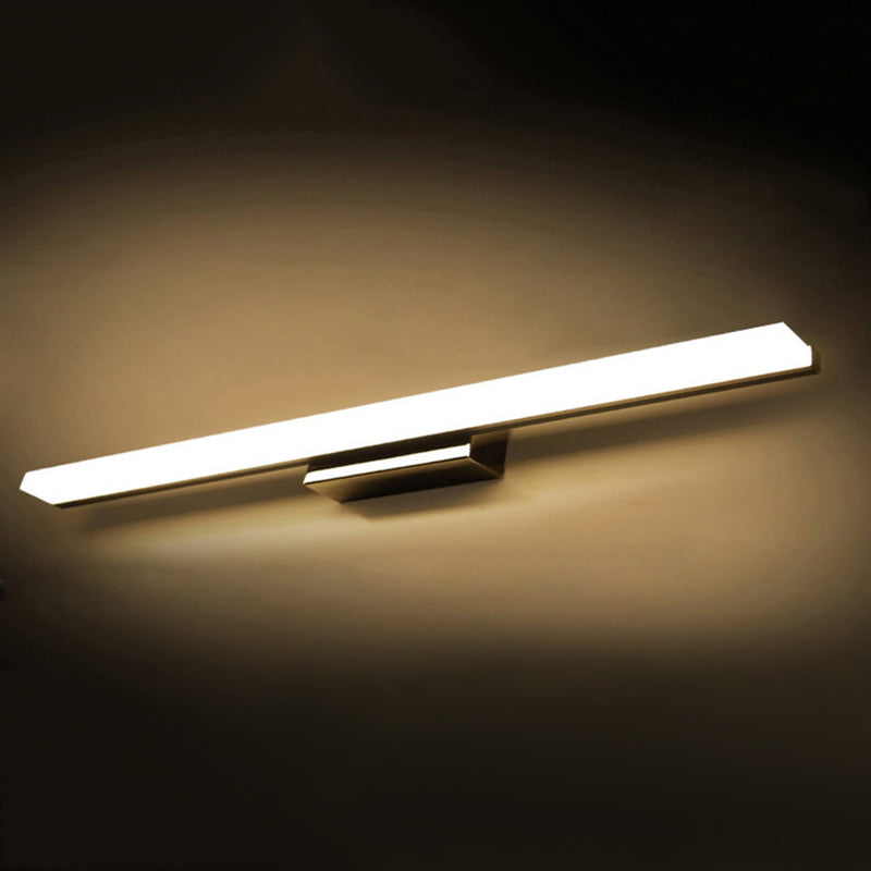 1-Light Linear Wall Sconce Modern Simple Style  Mirror Wall Lighting in  Silver