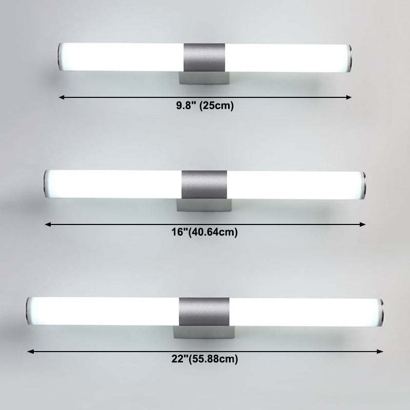 Estilo moderno Mirror de pared lineal Mirror delantero 2 luces Acrílico LED Light Strip