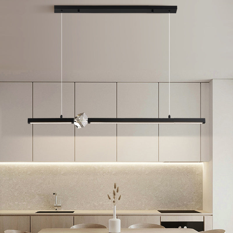 Simple Modern Light Luxury Style LED Hanging Island Pendant Light for Dining Room Office