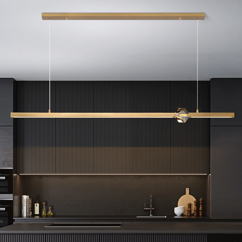 Simple Modern Light Luxury Style LED Hanging Island Pendant Light for Dining Room Office