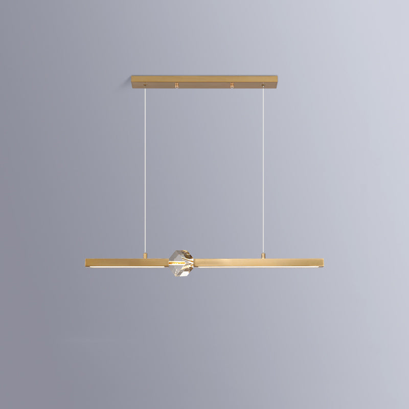 Simple Modern Light Luxury Style LED Hanging Island Pendant Light for Dining Room Office