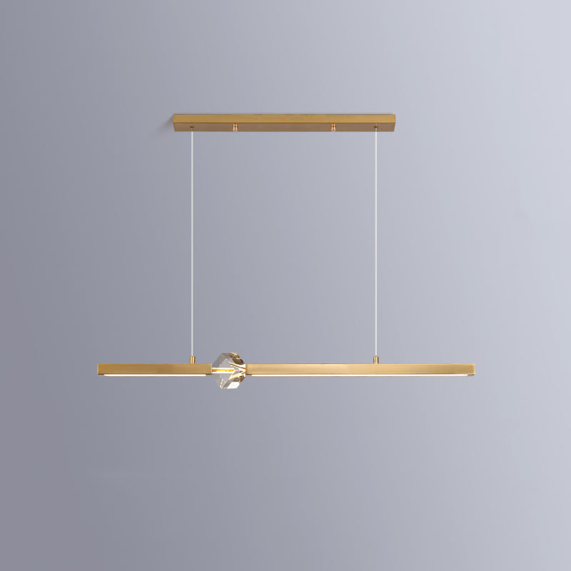 Simple Modern Light Luxury Style LED Hanging Island Pendant Light for Dining Room Office