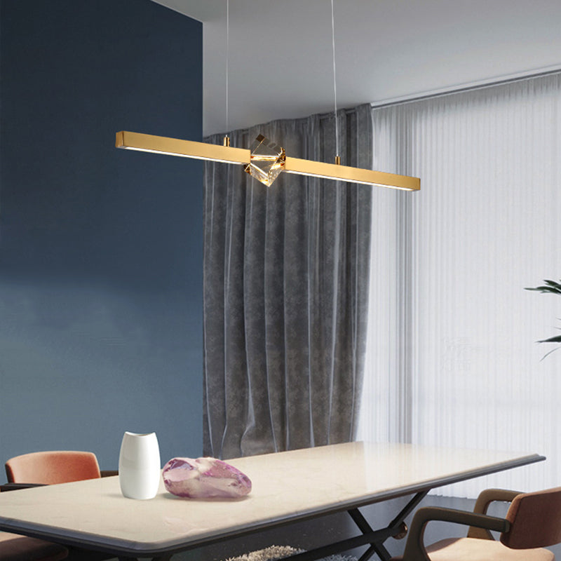 Simple Modern Light Luxury Style LED Hanging Island Pendant Light for Dining Room Office